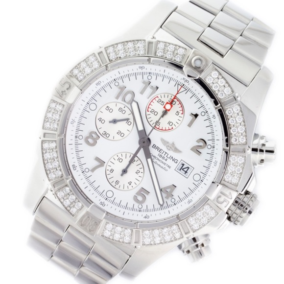 Breitling Super Avenger Men’s Watch with 2ct 💎 - Picture 8 of 8